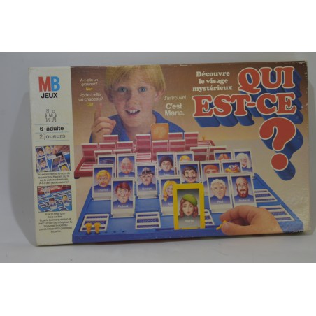 Qui est-ce ? 1987 Mb Jeux qui est ce jeu de société vintage maria boite blanche ancienne