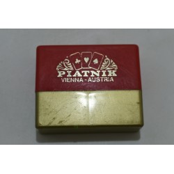 Coffret voyage Piatnik Vienna Austria 2 mini jeux de cartes a jouer vintage