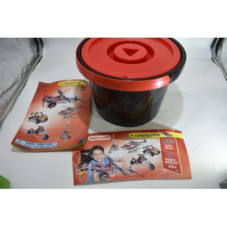 Meccano construction seau baril bucket 0257 spin master 150 pièces jeu jouet 10 modeles