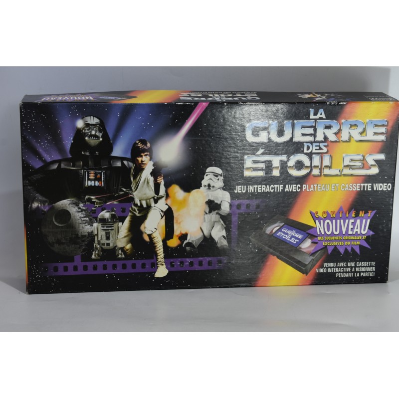 Star Wars La guerre des Etoiles 1996 jeu interactif avec plateau et cassette vidéo vhs k7 jeux de société edition parker