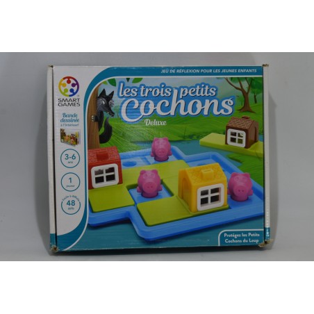 Les trois petits cochons deluxe Edition Smart games jeu de société jeux bande dessinée de luxe loup cochon reflexion