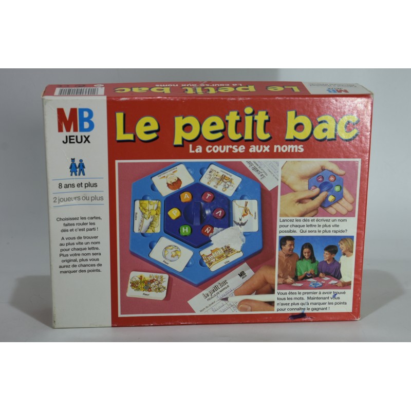 Le petit bac edition Mb Jeux de société jeu vintage la course aux noms lettres mots