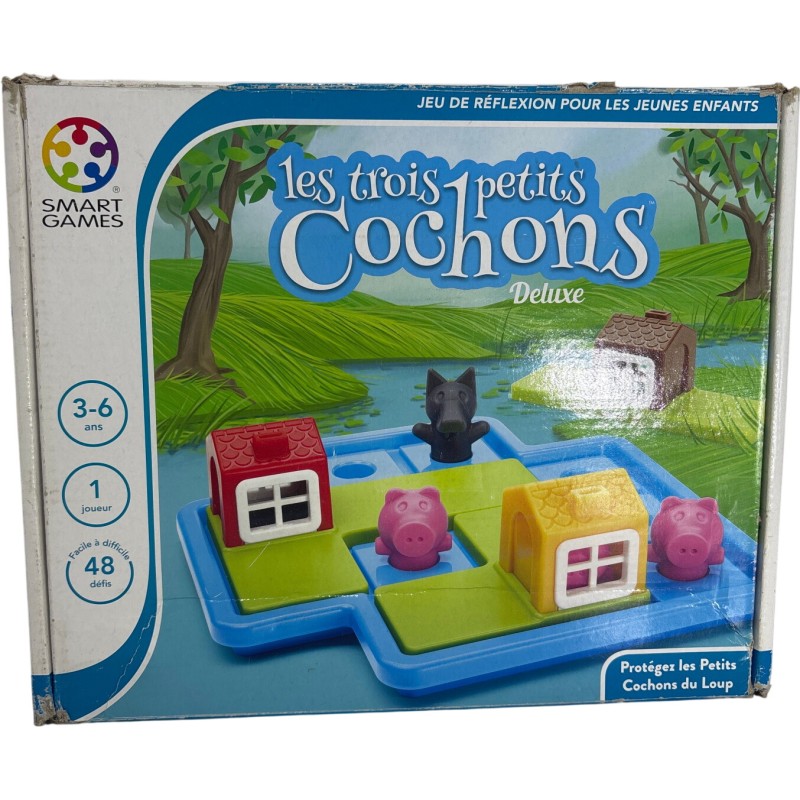 Smart Games Les Trois Petits Cochons Deluxe - Jeu de réflexion éducatif 3-6 ans