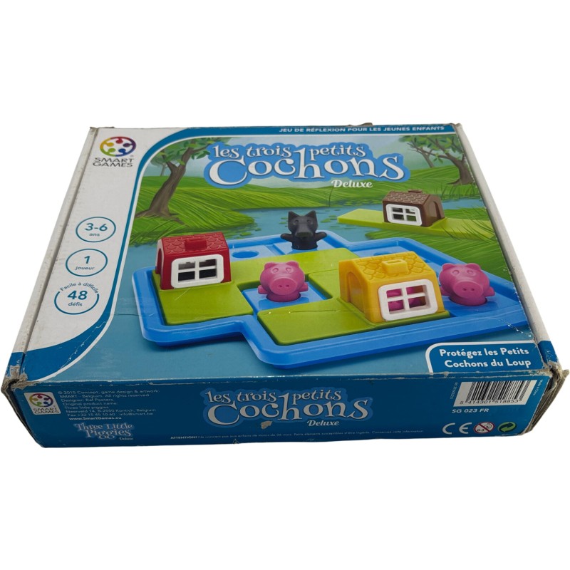 SmartGames Les Trois Petits Cochons Deluxe Jeu de Réflexion Enfants 3-6 Ans