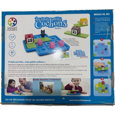 SmartGames Les Trois Petits Cochons Deluxe Jeu de Réflexion Enfants 3-6 Ans