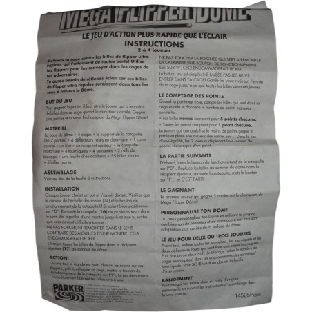 Parker Mega Flipper Dôme Jeu d'Action Rapide 2-4 Joueurs Dès 8 Ans