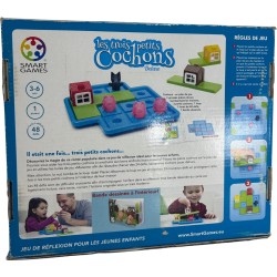 Smart Games Les Trois Petits Cochons Deluxe Jeu de Réflexion 3-6 ans | Protégez les Cochons du Loup