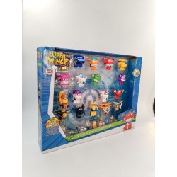 Super wings World Airport Crew Spécial Pack 30 Figurines 20 Transformers...