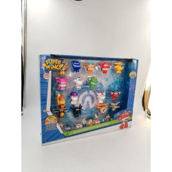Super wings World Airport Crew Spécial Pack 30 Figurines 20 Transformers...