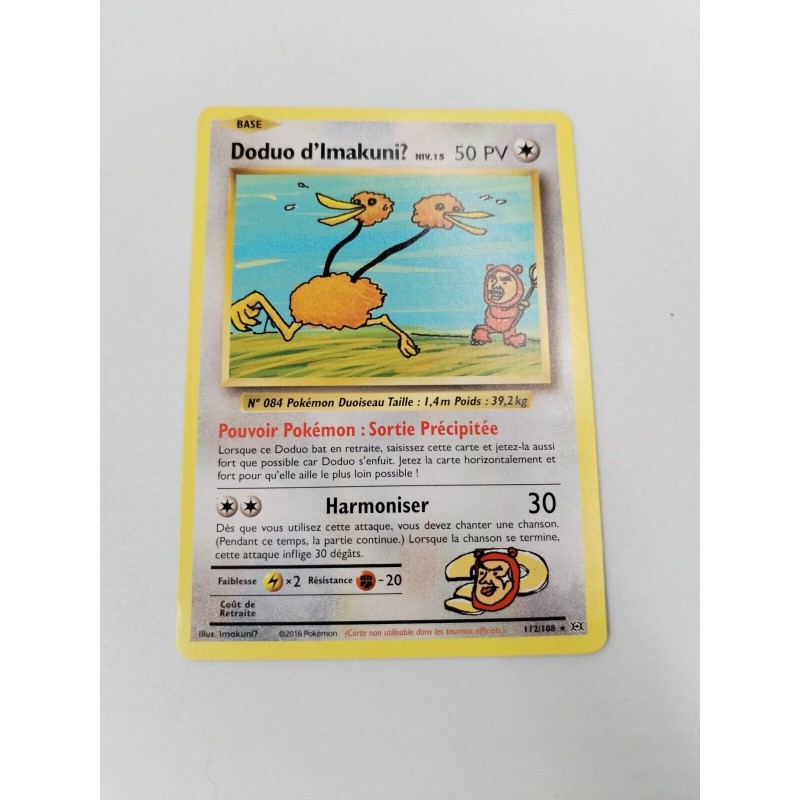 Doduo d'Imakuni 112/108 2016 Pokémon Jcc Jeux De Cartes Illustration Sous Sleeve Doduo d'Imakuni 112/108 2016 Pokémon Jcc Jeux De Cartes Illustration Sous Sleeve