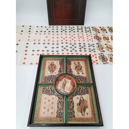 Jeu Du Nain Jaune Ancien Watilliaux Éditeur Jeux De Cartes 1890 Boite Bois