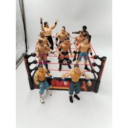 Lot Catcheurs Et Ring W Raw Wwe Mattel Batista Cena Jakks Catch Figurines Jouet 