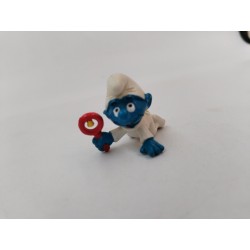 Schtroumpfs Bébé Pyjama Blanc Figurine Peyo Schleich Smurfs Jouet Jeu Vintage