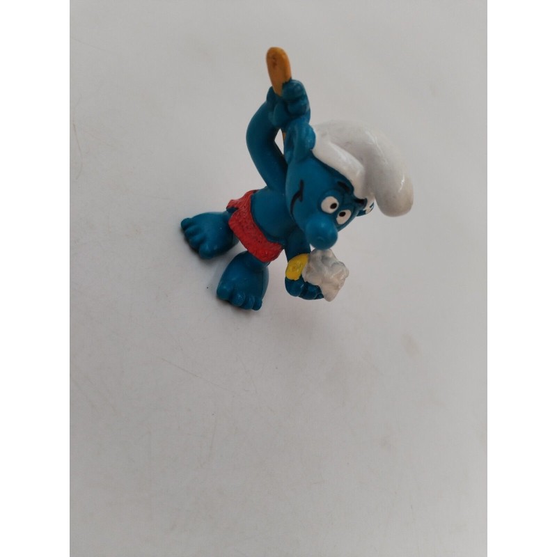 Schtroumpfs Se Lave Douche Figurine Peyo Schleich Smurfs Jouet Jeu Vintage