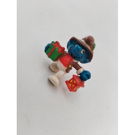 Schtroumpfs Noël Cadeau Lanterne Figurine Peyo Schleich Smurfs Jouet Jeu Vintage