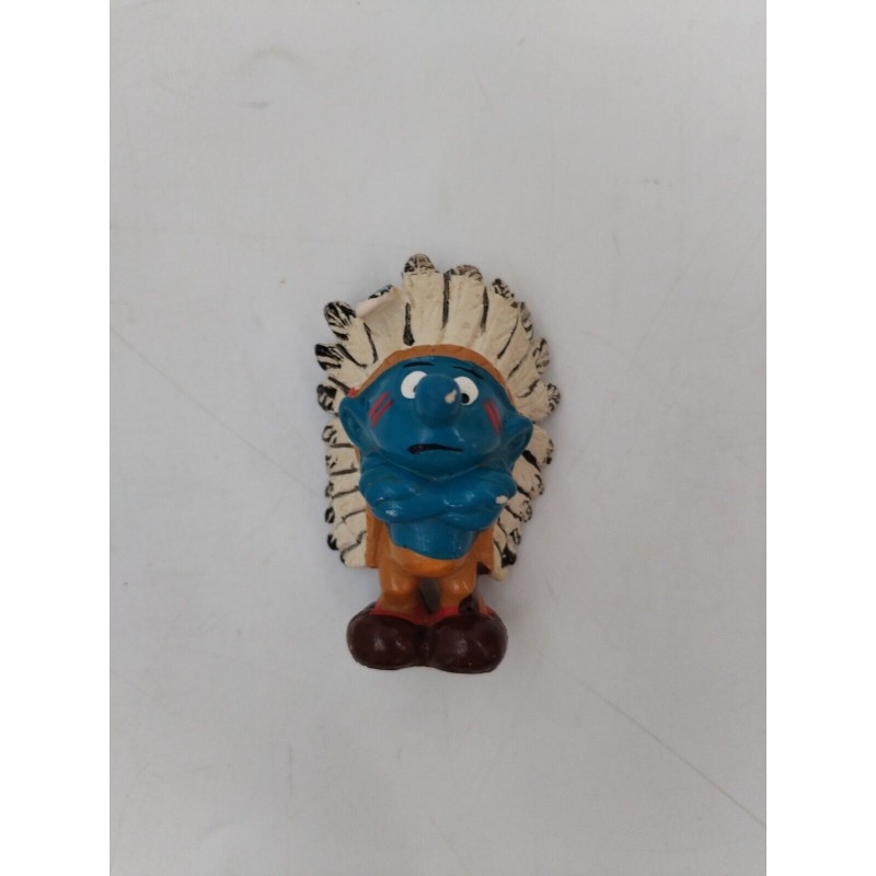 Schtroumpfs Chef Indien Berrie Figurine Peyo Schleich Smurfs Jouet Jeu Vintage