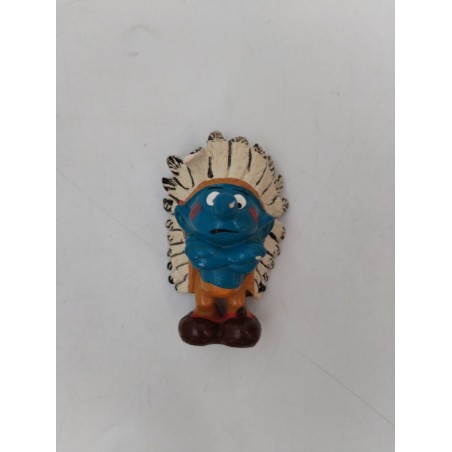 Schtroumpfs Chef Indien Berrie Figurine Peyo Schleich Smurfs Jouet Jeu Vintage