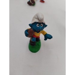 Schtroumpfs 1980 Rugby  Figurine Peyo Schleich Smurfs Jouet Jeu Vintage
