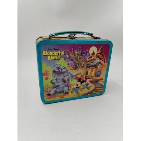 Walt Disney Magic Kingdom 1979 Aladdin Wonderful World Lunch Box Valise Boîte...