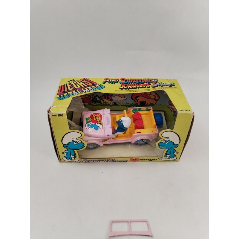Stroumpfs 1983 Burago Jeep Cj-7 1103 Die Cast Métal Model 1/24 Smurfs Jouet Stroumpfs 1983 Burago Jeep Cj-7 1103 Die Cast Métal Model 1/24 Smurfs Jouet