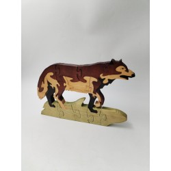 Puzzle Bois 3 D Artisanal La Louve 30 Cm Décoration Jeu Jouet