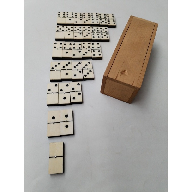 Jeu De Dominos Double 6 Os Et Ébène Riveté Boite Bois Jeux Anciens Jeu De Dominos Double 6 Os Et Ébène Riveté Boite Bois Jeux Anciens