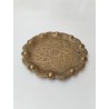 Plateau Oriental En Laiton Ou Bronze Martelé Ciselé Thé Dessous De Plat Art 