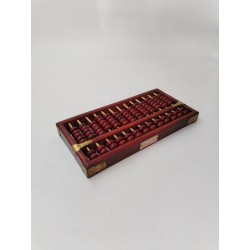 Boulier Bois Ancien Abacus Red Lion Lotus Flower Brand 13 Tiges Bambou 91 Perles