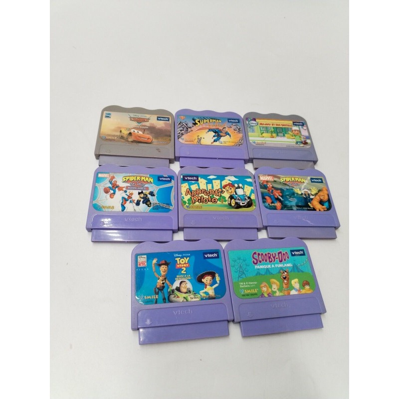 Lot 8 Jeux Vtech Vsmile Console Jeux Vidéo Éducatifs Disney Toy Story Spider Man Lot 8 Jeux Vtech Vsmile Console Jeux Vidéo Éducatifs Disney Toy Story Spider Man