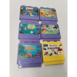 Lot 6 Jeux Vtech Vsmile Console Jeux Vidéo Éducatifs Disney Dora Roi Lion Winnie