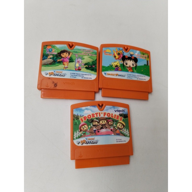 Lot 3 Jeux Vtech Vsmile V Motion Console Jeux Vidéo Éducatifs Dora Ni Hao Lot 3 Jeux Vtech Vsmile V Motion Console Jeux Vidéo Éducatifs Dora Ni Hao