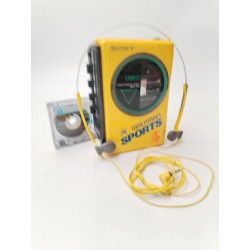 Sony Walkman Sports Wm-45 Stéréo Cassette Player Mdr W15 Headphones Baladeur K7 