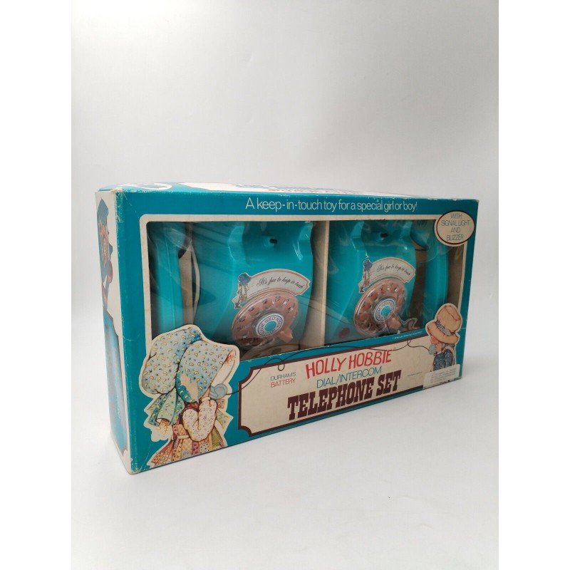 Holly Hobbie Téléphone Set Dial Intercom Durham Jouet Jeux Ancien Phone Holly Hobbie Téléphone Set Dial Intercom Durham Jouet Jeux Ancien Phone