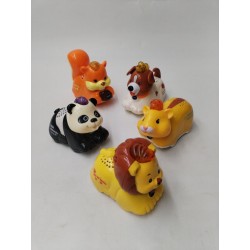 Lot De 5 Vtech Tut Tut Bolide Voitures Électroniques Figurines Jeu Jouet Animaux