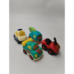 Lot De 4 Vtech Tut Tut Bolide Voitures Électroniques Figurines Jeu Jouet Animaux