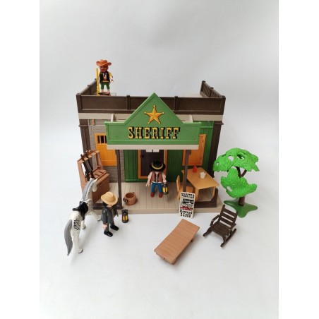 Lot Playmobil 1994 Sheriff Office John Smith Pedro Cruz Western Geobra Jouet...