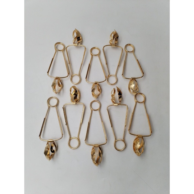 Lanvin Lot De 10 Pinces A Escargots Or Bté SGDG France Escargot Lanvin Lot De 10 Pinces A Escargots Or Bté SGDG France Escargot