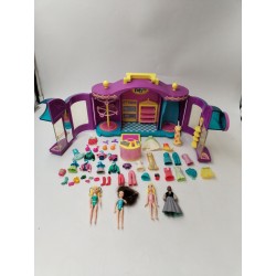 Lot Polly Pocket 1999 Mattel Boutique Polly's Poupée Accessoires Vêtements