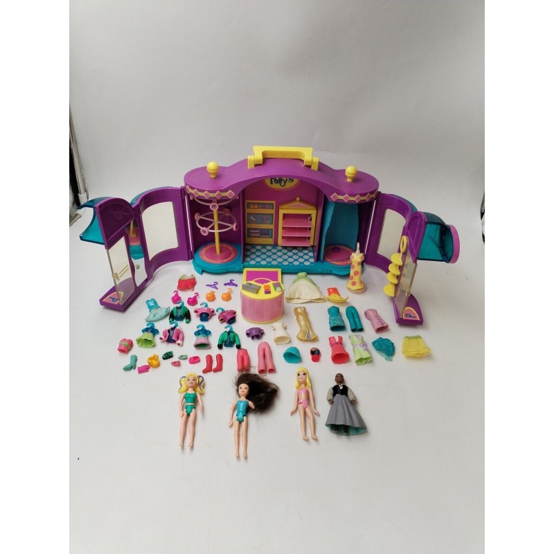 Lot Polly Pocket 1999 Mattel Boutique Polly's Poupée Accessoires Vêtements Lot Polly Pocket 1999 Mattel Boutique Polly's Poupée Accessoires Vêtements