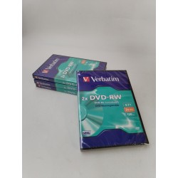 Lot Neuf 4 X Verbatim 2x Dvd-rw 4.7 GB Go 120 Min Re Recordable