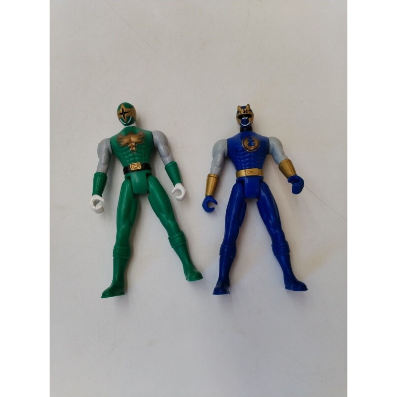 Lot 2 figurines Bandai 2002 Power Rangers Dino Thunder Bleu Vert Jouet Figurine Lot 2 figurines Bandai 2002 Power Rangers Dino Thunder Bleu Vert Jouet Figurine