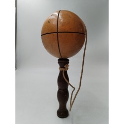 Beau Bilboquet Ancien Bois Tourné 30 Cm Jeux Anciens Jeu