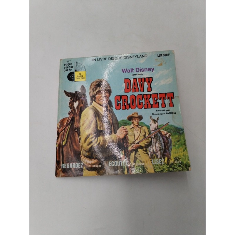Disneyland 1972 Davy Crockett 45 T Livre Disque Disney BD Disneyland 1972 Davy Crockett 45 T Livre Disque Disney BD