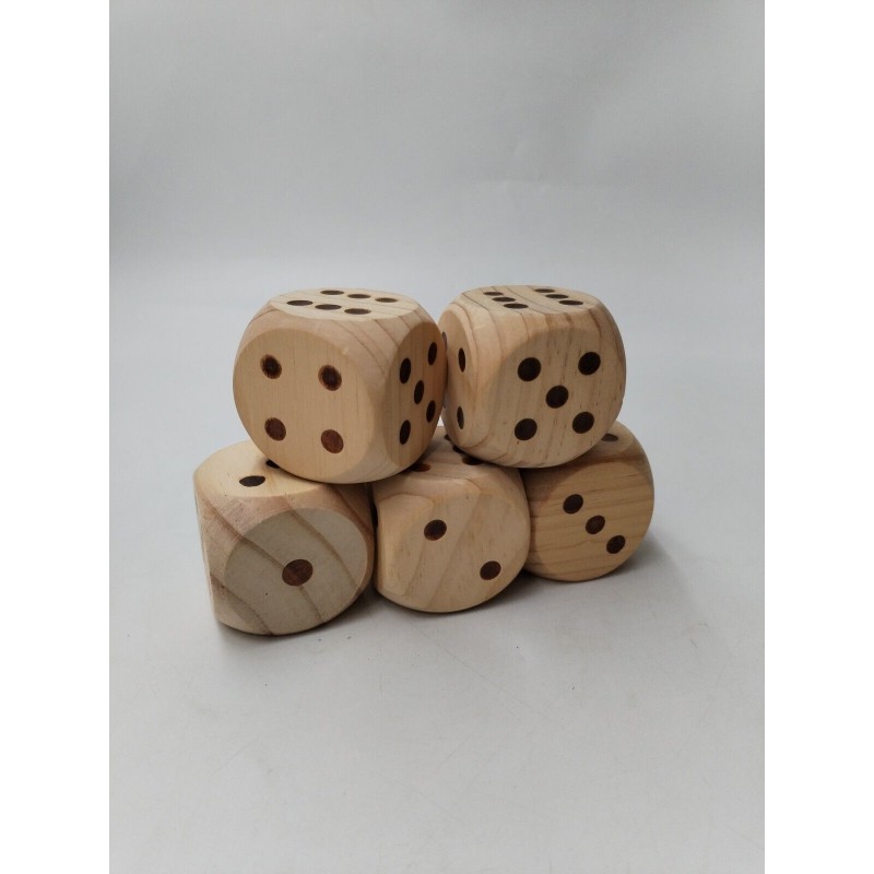 Lot De 5 Gros Dés En Bois Jeu De Dé Jeux Décoration Lot De 5 Gros Dés En Bois Jeu De Dé Jeux Décoration