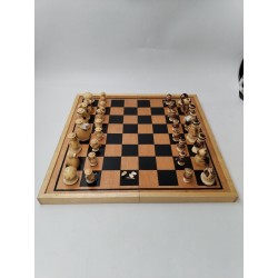 Jeu D'échecs Artisanal Sculpté Main Jeu Échec Villageois Tribu