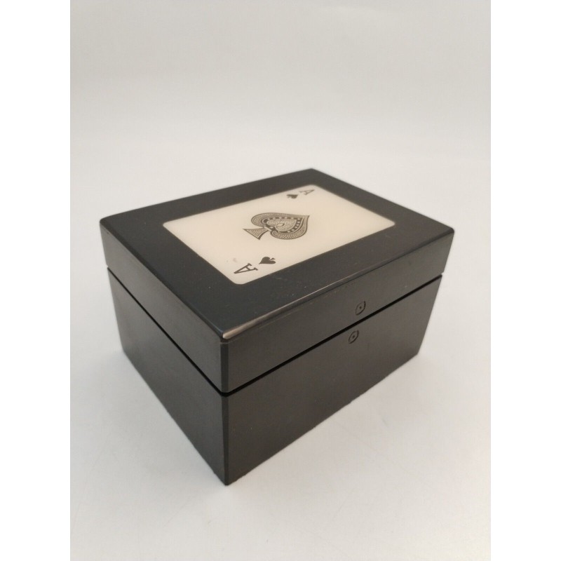 Coffret Jeux De Cartes As De Pique Bois Laqué Noir Boite Carte Jeu Coffret Jeux De Cartes As De Pique Bois Laqué Noir Boite Carte Jeu