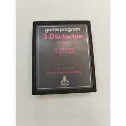 3 D Tic Tac Toe 1980 Atari Jeux Vidéo Game Program Jeu CX 2618 P
