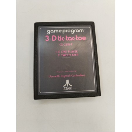 3 D Tic Tac Toe 1980 Atari Jeux Vidéo Game Program Jeu CX 2618 P
