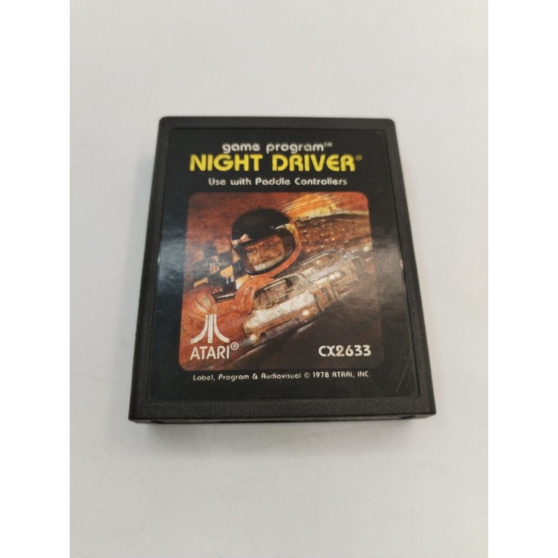 Night Driver 1978 Atari Cx2633 Jeux Vidéo Game Program Rétro Jeu Night Driver 1978 Atari Cx2633 Jeux Vidéo Game Program Rétro Jeu