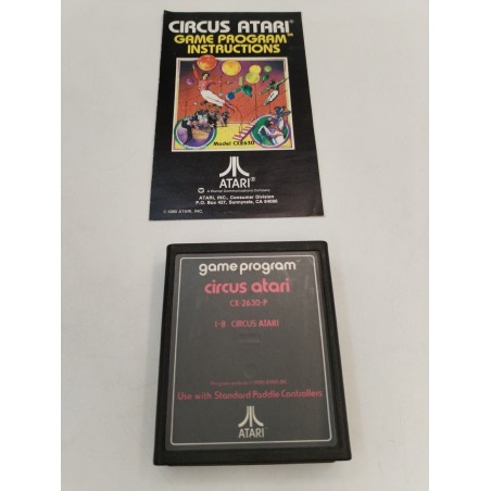 Circus Atari 1980 Jeux Vidéo Cx2630 Game Progam Jeu Rétro